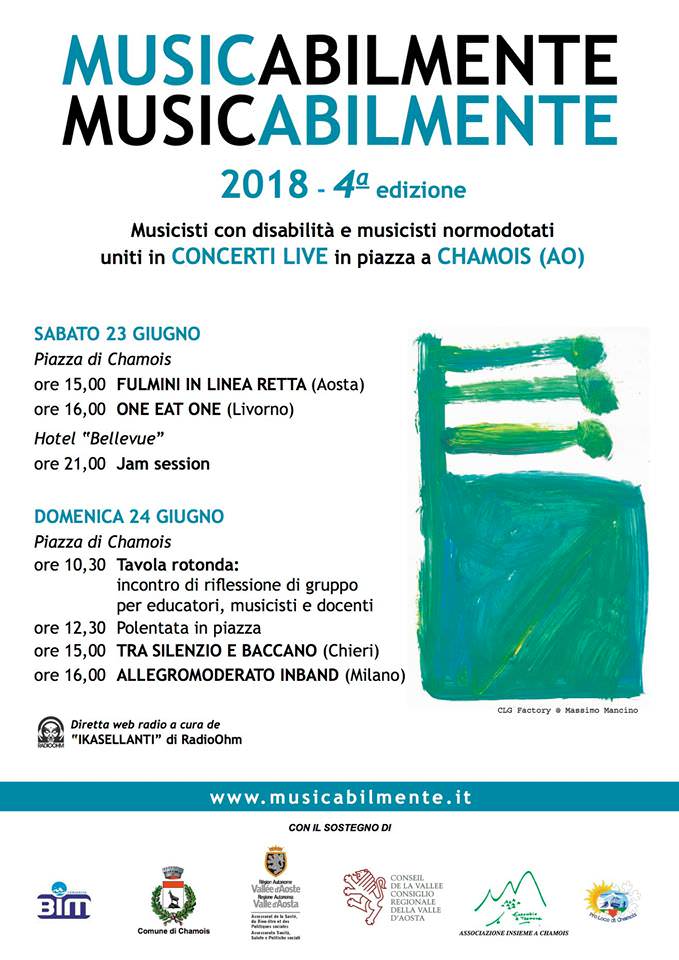 programma musicabilmente 2018 a Chamois